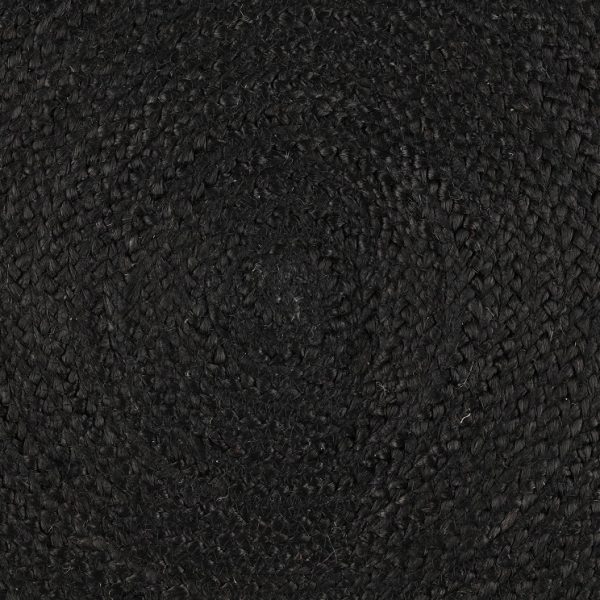 rug kilimas jute juodas carpet apvalus naturalus 100cm apvalus round 334073 matto TT fanni k
