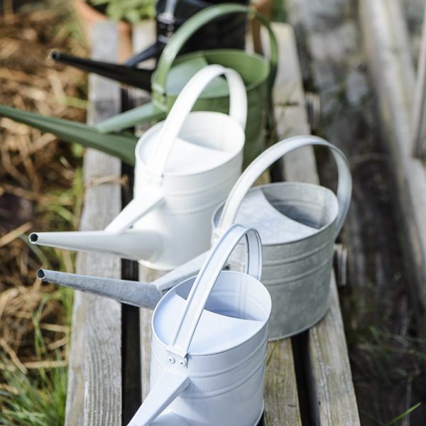 watering can laistytuvas garden baltas white metalinis gėlės ir manufaktūra
