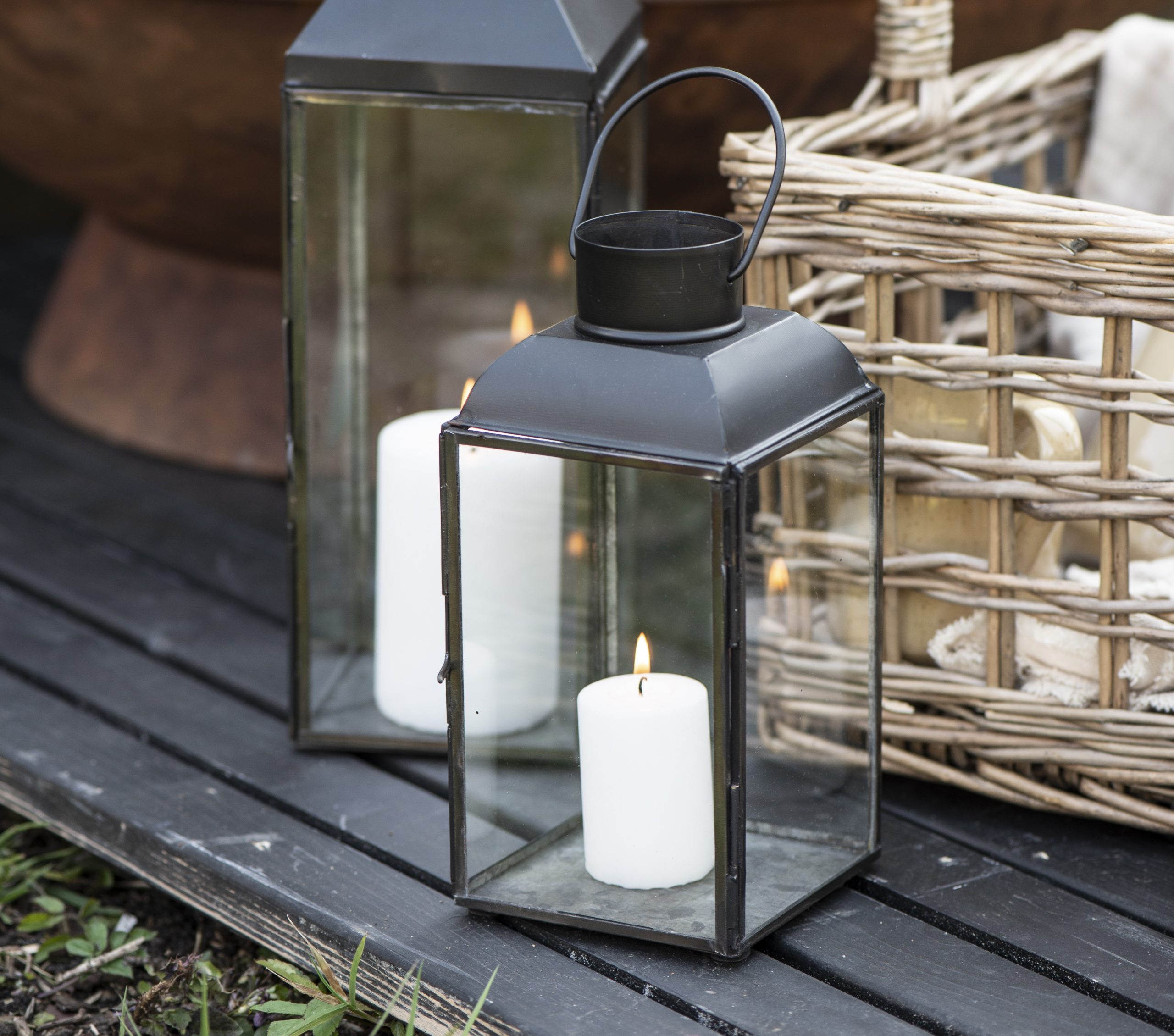 candle holder lantern black žibintas žvakidė 0869-25 factory juodas iblaursen gėlės ir manufaktūra