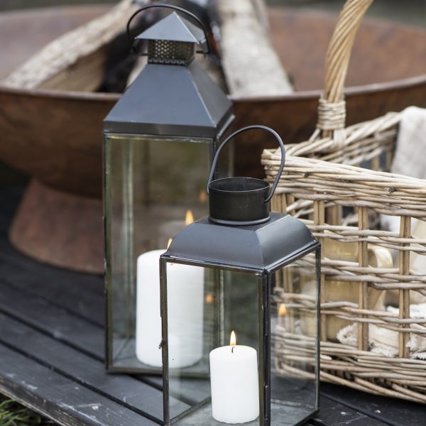 candle holder lantern black žibintas žvakidė 0869-25 factory juodas iblaursen gėlės ir manufaktūra