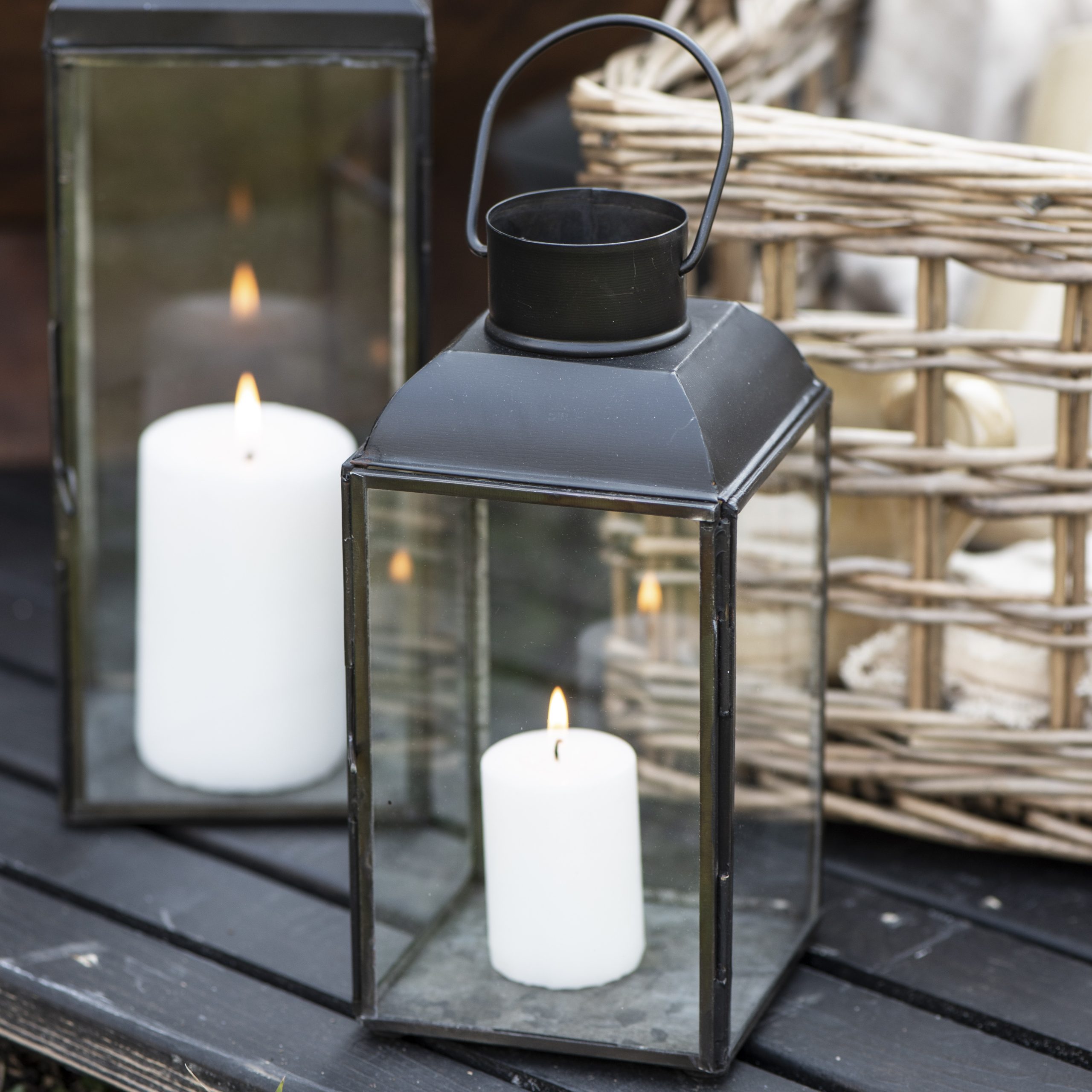 candle holder lantern black žibintas žvakidė 0869-25 factory juodas iblaursen gėlės ir manufaktūra