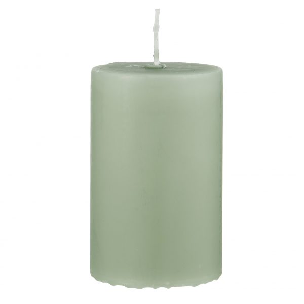 candle pillar light green dusty šviesiai žalia cilindrinė žvakė gėlės ir manufaktūra iblaursen 7610-83