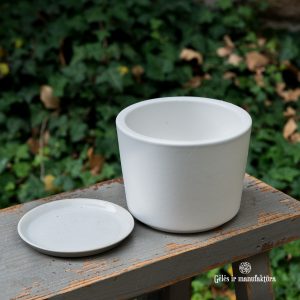 keramikinis vazonėlis baltas lėkštelė keramika vazonas apvalus gėlės ir manufaktūra kambariniai augalai augalų vazonai alessi italy