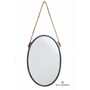 veidrodis ovalo formos metalinis rėmas ovalus pakabinamas gėlės ir manufaktūra 288669 TT mirror oval hanging
