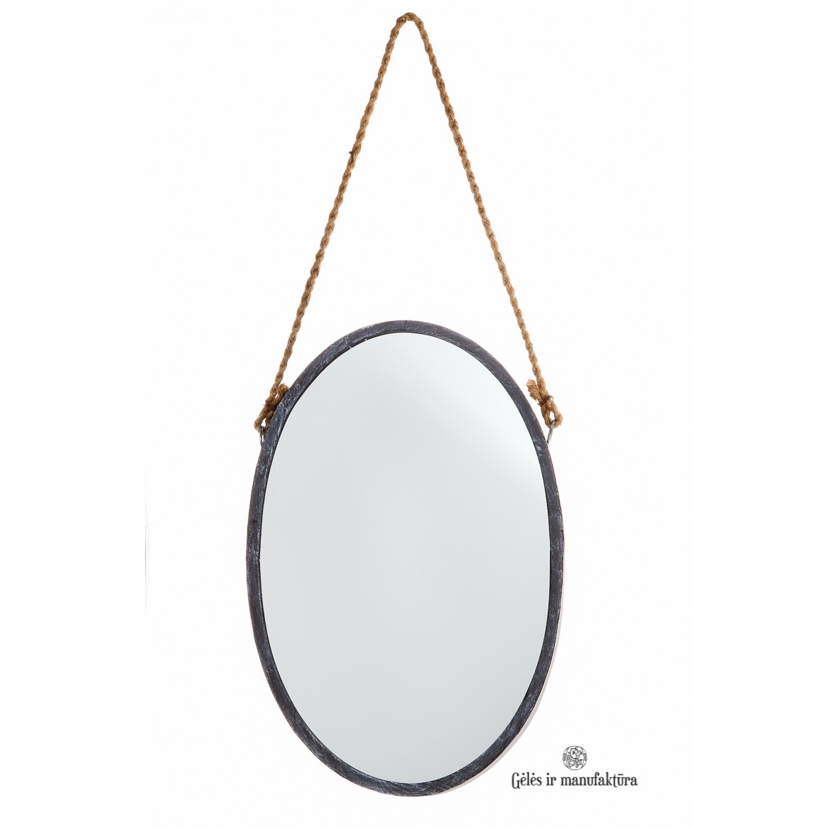 veidrodis ovalo formos metalinis rėmas ovalus pakabinamas gėlės ir manufaktūra 288669 TT mirror oval hanging
