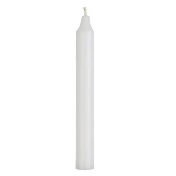candle dinner white balta kreminė cream rustic žvakė standartinio storio žvakė gėlės ir manufaktūra iblaursen 7218-12