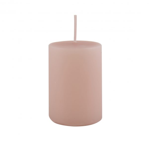 candle pillar rose quartz sendinta rožinė cilindrinė žvakė gėlės ir manufaktūra iblaursen 7406-43