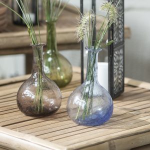 vase vaza glass vazelė stiklas mini unique spalvota stiklinė colors gėlės ir manufaktūra blue green žalia