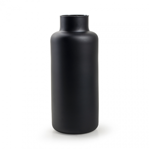 Glass colour Eco Vase Gigi black juoda stiklinė ekologiška vaza 35cm gėlės ir manufaktūra