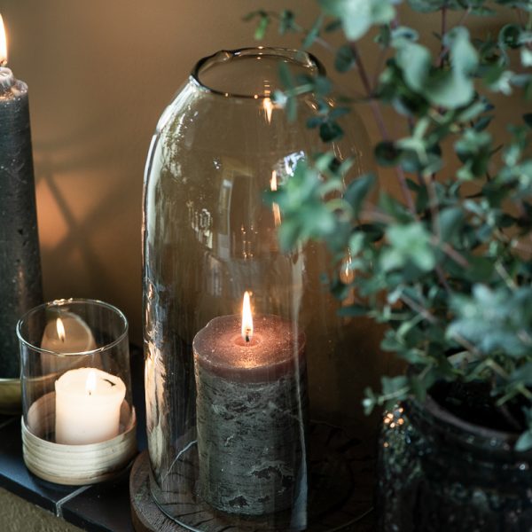 glass cover stiklinis gaubtas su skyle žvakidė candleholder gėlės ir manufaktūra iblaursen 02008-00