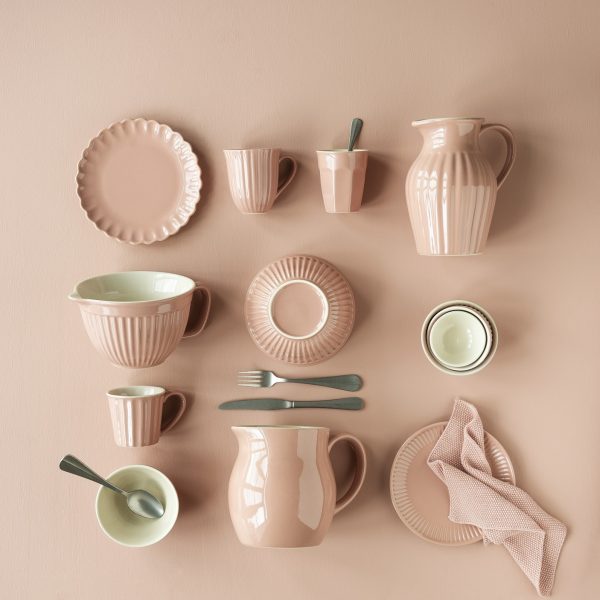 mug cafe latte cup plate pitcher bowl puodelis Mynte keramika dubenelis asotis keramikinis coral almond pink koralo spalvos rožinis indai gėlės ir manufaktūra puodukas 2041-80