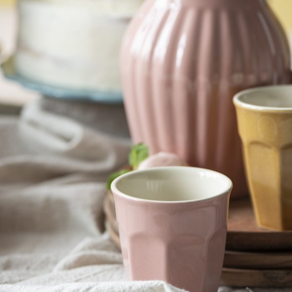 asotis pitcher Mynte keramika keramikinis coral almond pink koralo spalvos rožinis indai gėlės ir manufaktūra iblaursen 2077-80