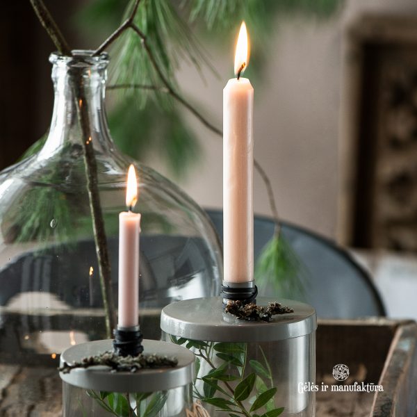 candles taper žvakės žvakelės mini plonos malva gėlės ir manufaktūra