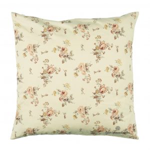 cushion cover roses beige coral sands cotton pagalvės užvalkaliukas rožės koralo medvilninis gėlės ir manufaktūra iblaursen 1952-00