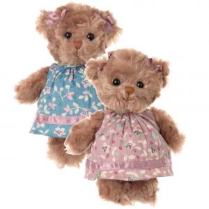 Bukowski plush toy Little Hedvig teddy bear meškutė meškiukas gėlės ir manufaktūra gėlėta suknele