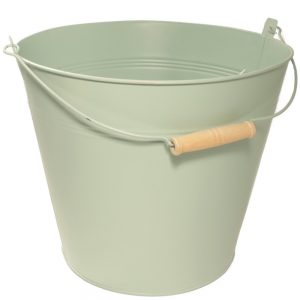 kibiras augalų vazonas žalsvas žalias mėtinės spalvos dusty green tea zinc bucket emmer metalinis augalams gėlės ir manufaktūra