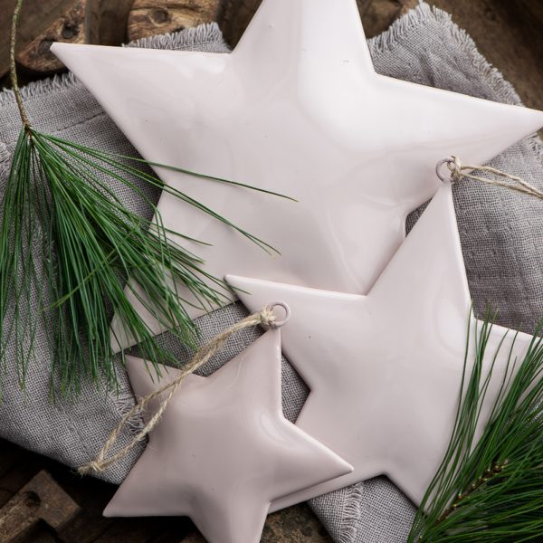 žvaigždė žvaigždelė metalinė kalėdos christmas star pink gėlės ir manufaktūra iblaursen 2514-43