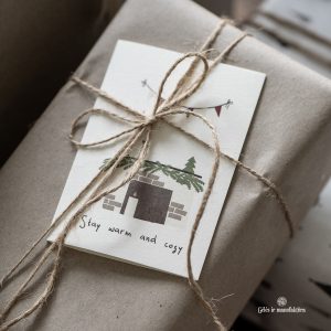 atvirukas christmas card kalėdinis dovana gėlės ir manufaktūra iblaursen