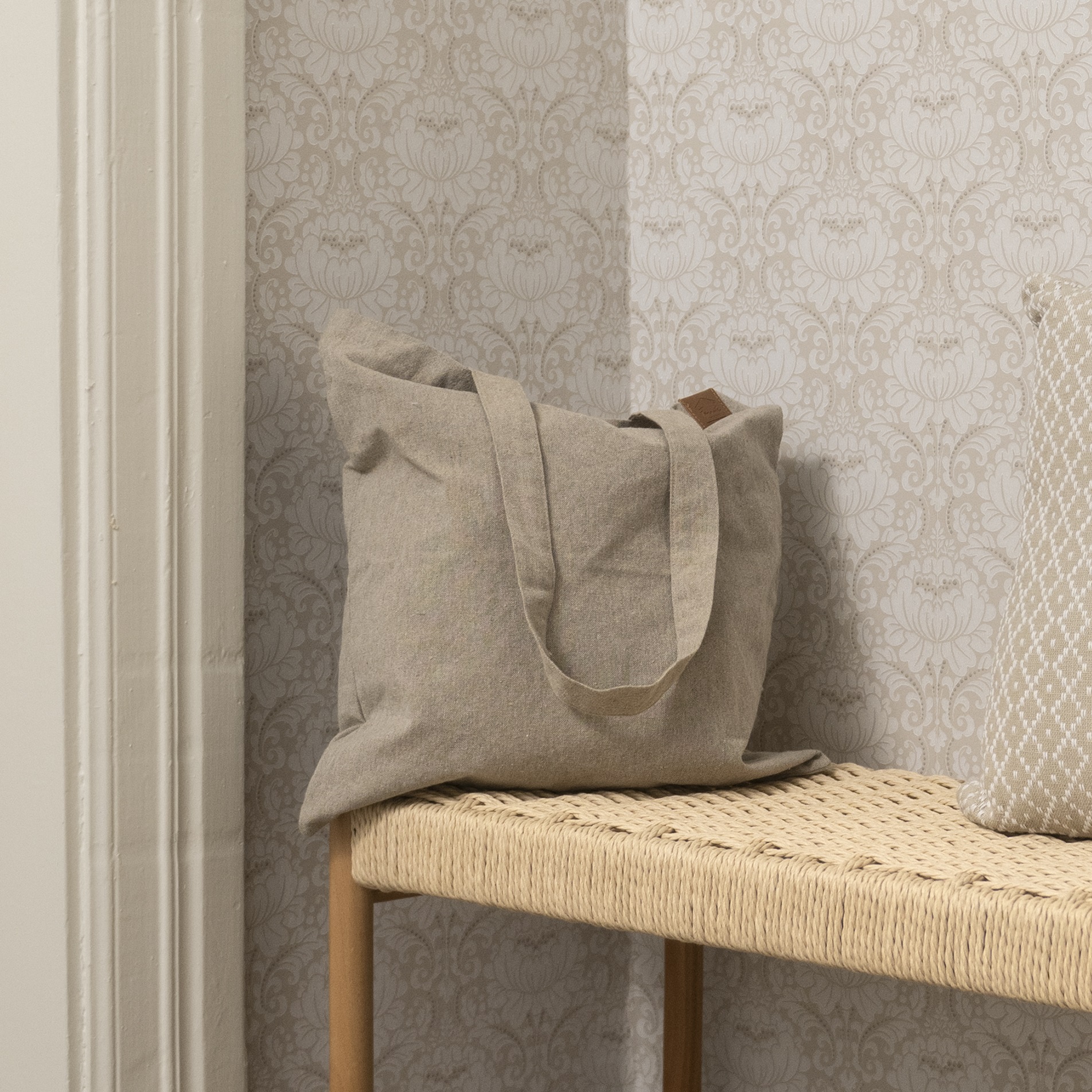 bag recycled pirkinių krepšys medvilninis natūralus gėlės ir manufaktūra TT 323787
