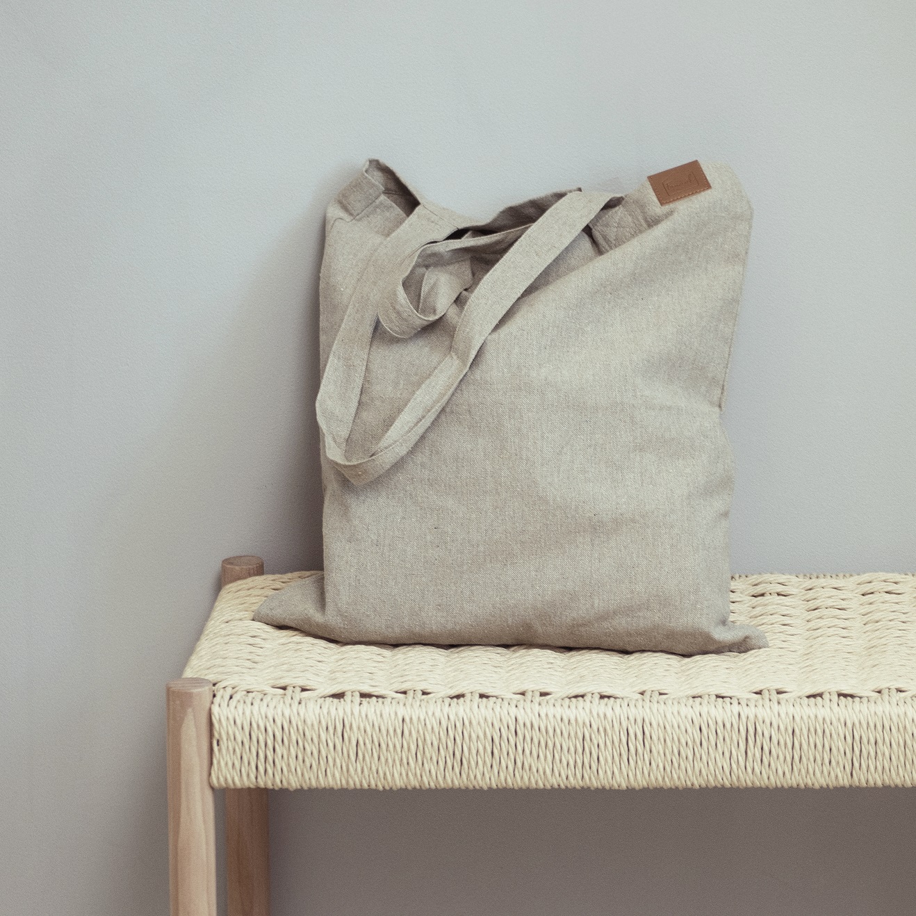 bag recycled pirkinių krepšys medvilninis natūralus gėlės ir manufaktūra TT 323787