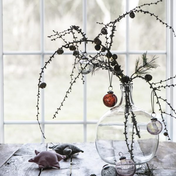 glass balloon stiklinis butelis balionas decoration christmas kalėdos gėlės ir manufaktūra iblaursen 8704-38