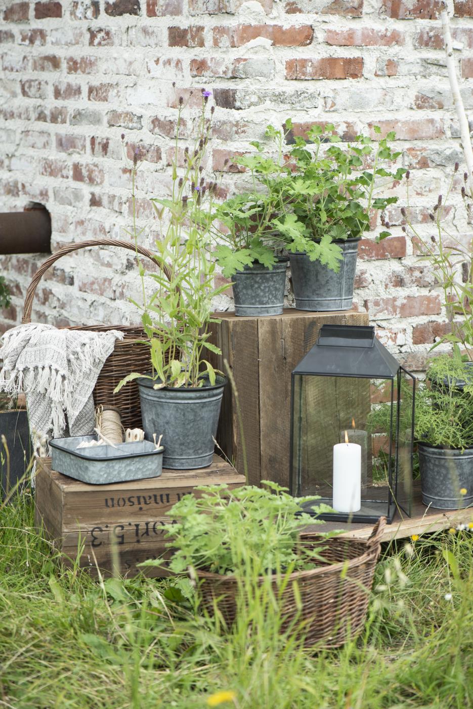 vazonas augalams metalinis Urban Garden zinc pot kibirėlis gėlės ir manufaktūra