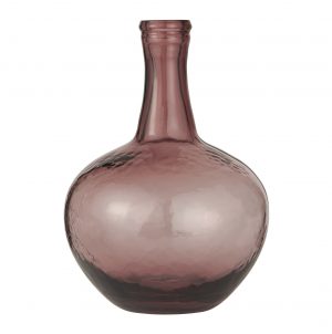 butelis bottle glass balloon vase rožinė vintage vaza gėlės ir manufaktūra stiklas sendinta handblown rankų darbo IbLaursen malva 8700-38