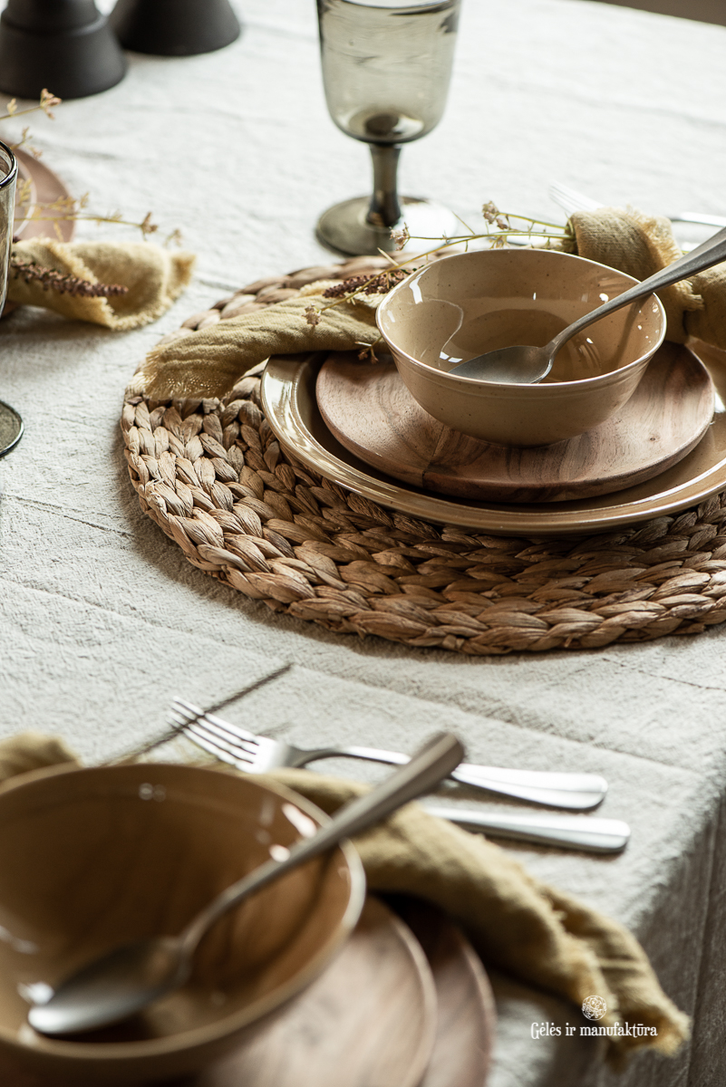 padėkliukas stalo jūržolių jacintų placemat seagrass hyacinth gėlės ir manufaktūra iblaursen 30993-67