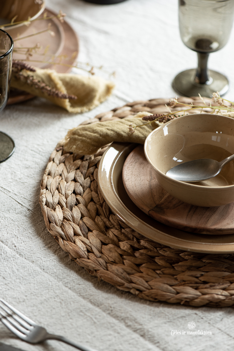 padėkliukas stalo jūržolių jacintų placemat seagrass hyacinth gėlės ir manufaktūra iblaursen 30993-67