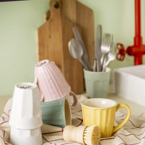 mug lemonade geltona keramika puodukas puodelis indai virtuvė mynte pitcher asotis dubenėlis gėlės ir manufaktūra