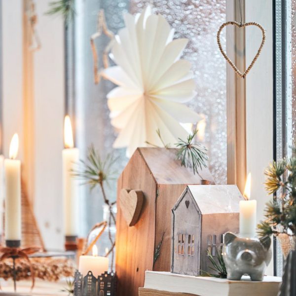namukas metalinis žvakidė skarda pilkas house tealight candle christmas kalėdos gėlės ir manufaktūra
