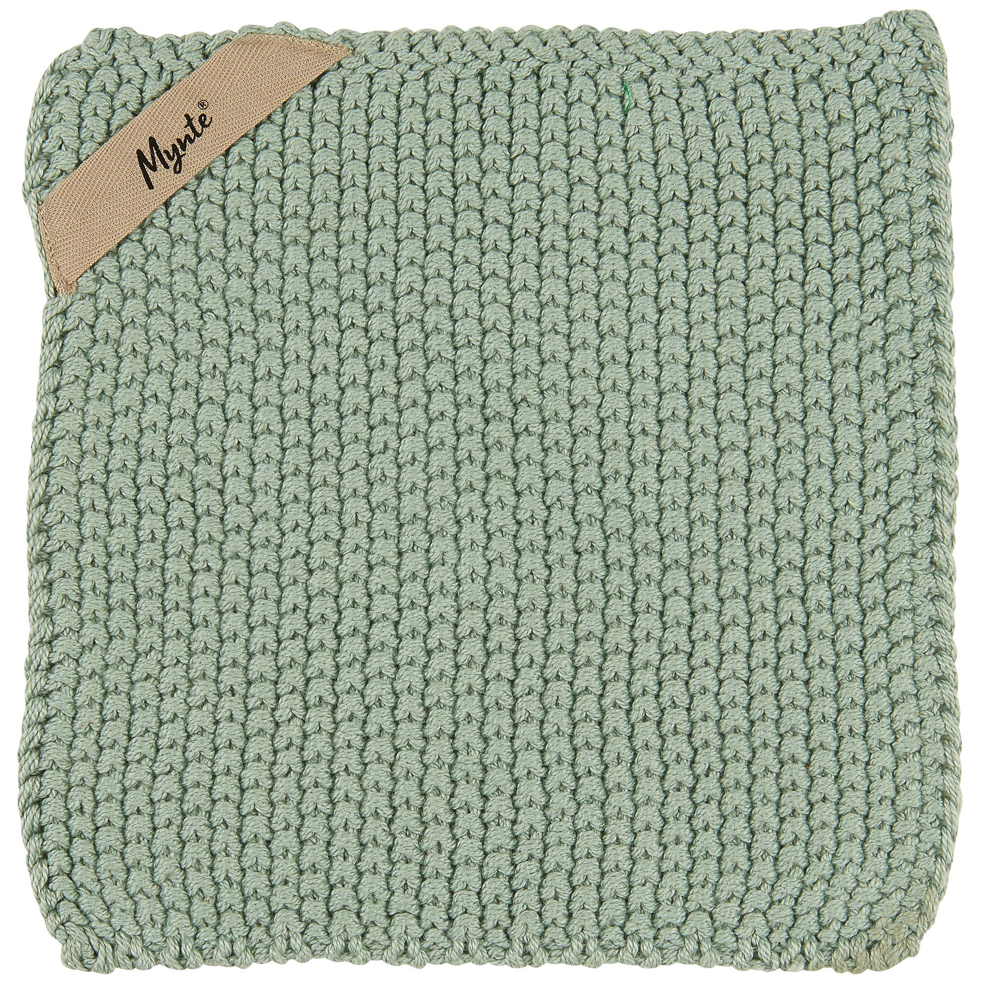 puodkelė šluostė medvilninė cotton rankšluostis towel Pot holder Dish cloth Mynte knitted gėlės ir manufaktūra
