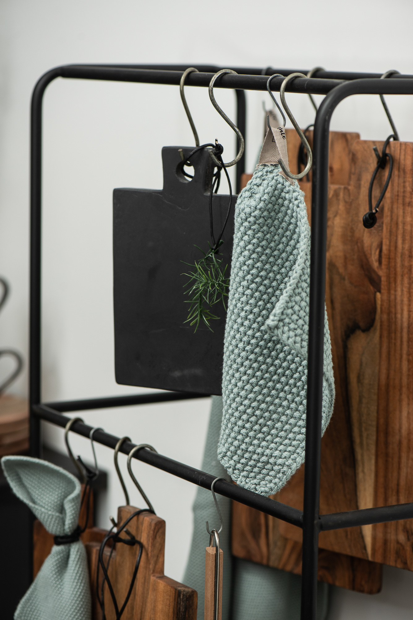 puodkelė šluostė medvilninė cotton rankšluostis towel Pot holder Dish cloth Mynte knitted gėlės ir manufaktūra