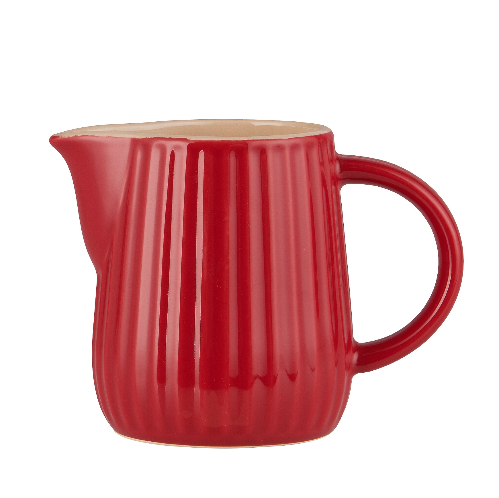 ąsotėlis pienui grietinėlei keramikinis rausvas koralo Coral Almond salmon indelis jug pitcher ceramic mynte gėlės-ir-manufaktūra