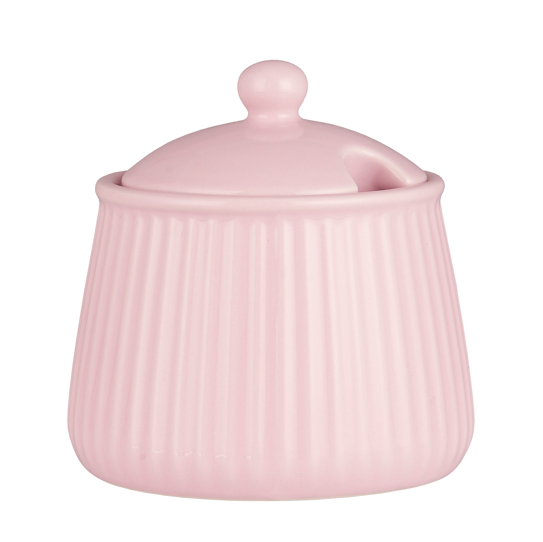 Cukrinė keramikinė, Mynte šviesiai rožinė, English rose spalvos, su dangteliu, su grioveliais, 280ml - Image 9